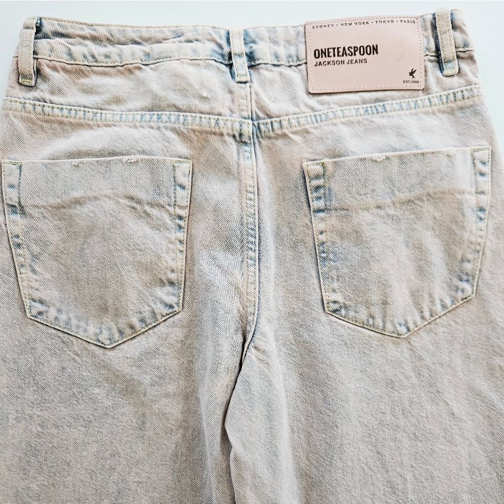 Free People x One Teaspoon Jackson Wide Leg Jeans Limited Edition Pink Haze 28 - Picture 12 of 15